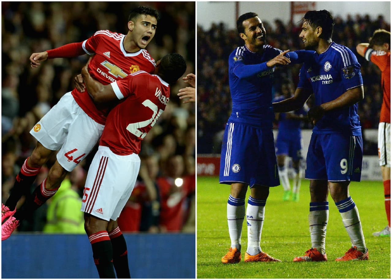 Manchester United y Chelsea ganaron sus juegos en la Capital One.