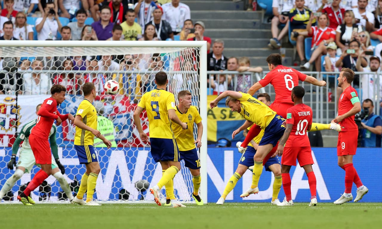 152.- Harry Maguire (Inglaterra) al minuto 30. Suecia 0-2 Inglaterra. Cuartos de Final.