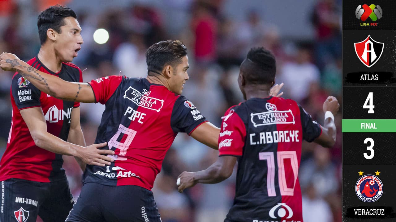 Entre VAR, polémica y muchos goles, Atlas venció al Veracruz en el tiempo agregado