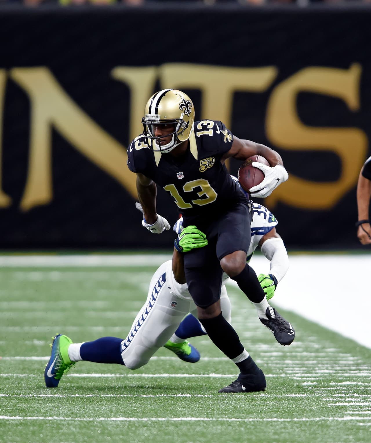 <b>6. MICHAEL THOMAS | New Orleans Saints</b>
<br>Tuvo un año de novato fantástico al lado de Drew Brees logrando 1137 yardas y 9 touchdowns. Con la experiencia de la campaña anterior se esperan números impresionantes en su segundo año.