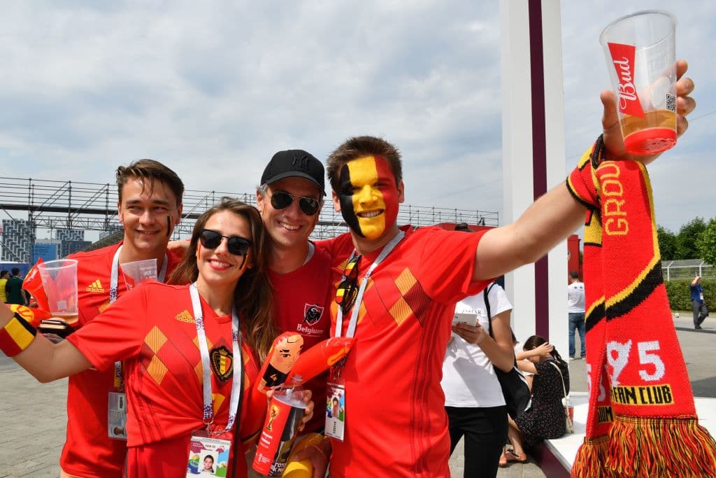El color de los hinchas de Bélgica y Túnez fue parte de la fiesta de ambos países en su segunda salida en partido del grupo G del Mundial de Rusia 2018.