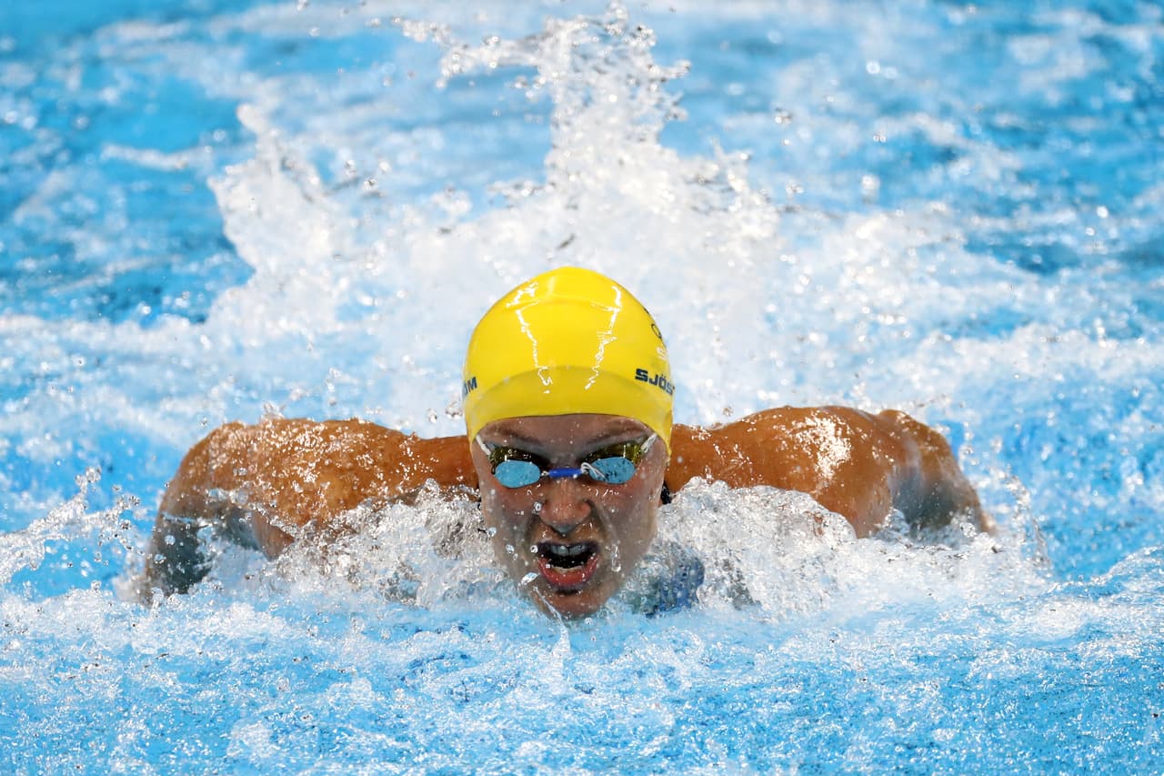 La sueca Sarah Sjostrom fue la que mejor tiempo obtuvo con 55.64, 13 segundos menos del marcado por Mardini.