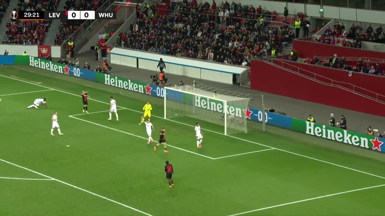 ¡TIRO ATAJADO! disparo por Patrik Schick.