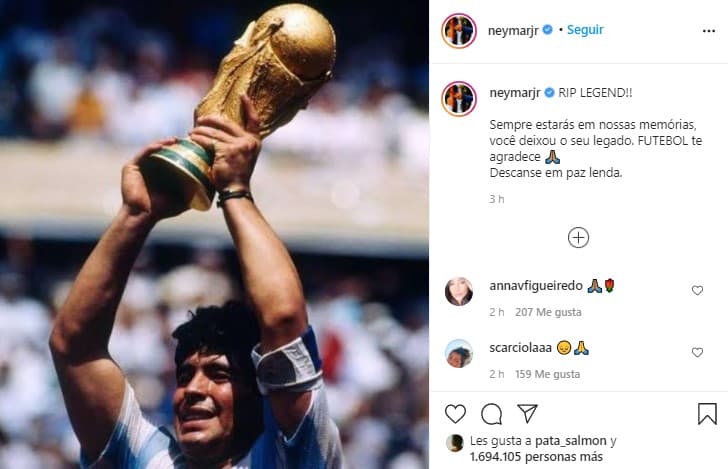 Los íconos del deporte se despidieron de Diego Armando Maradona en redes sociales.
