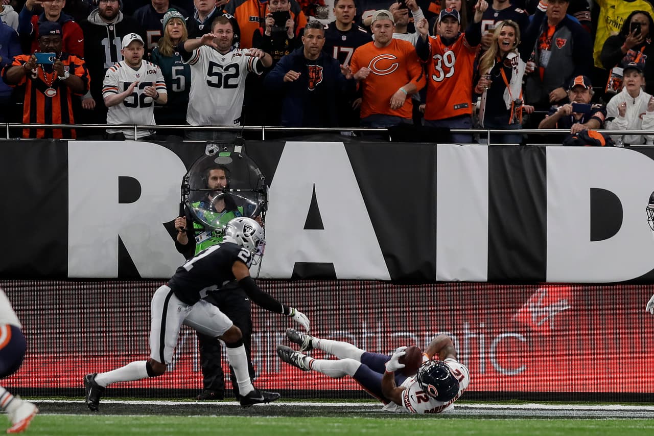 Los Raiders vencieron 24-21 a los Chicago Bears, en el estadio del Tottenham en Londres, y se ponen 3-2 en la temporada.