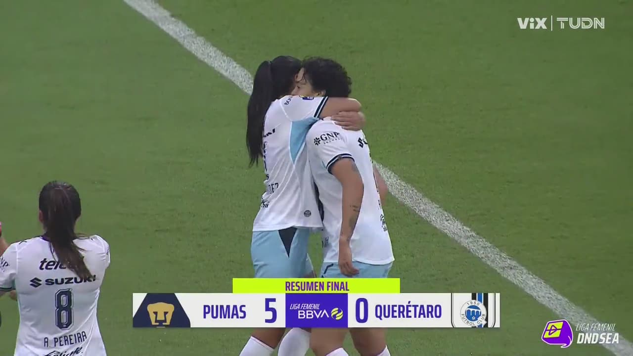 Resumen | Pumas la propina ‘manita’ al Querétaro en Liga Femenil