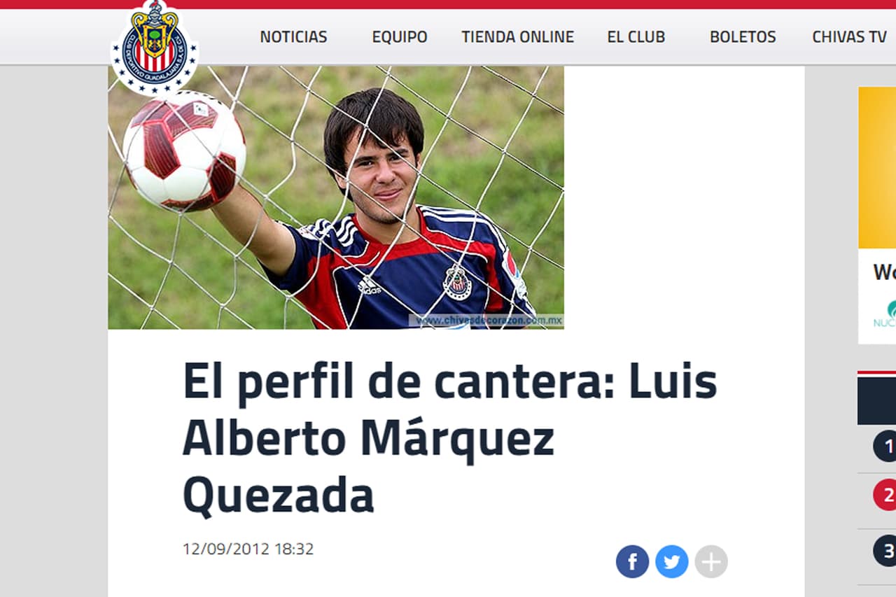 Ha hecho todas las inferiores con el Club Deportivo Guadalajara, pero nunca recibió una oportunidad en primera división.