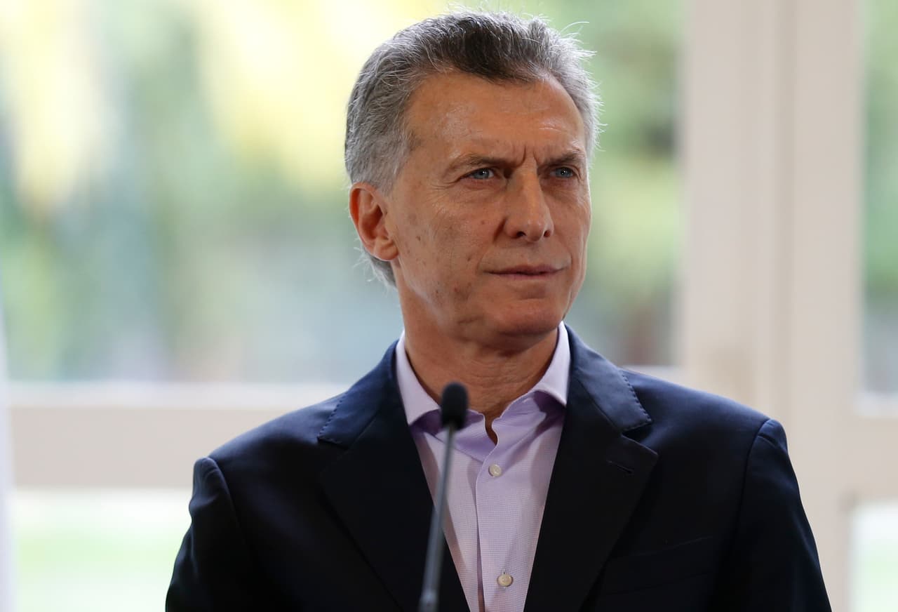 OLIVOS, ARGENTINA - OCTOBER 26: Mauricio Macri President of Argentina looks on during a press conference to announce the return of ANSES' social security funds to different provincies at the Olivos Presidential Residence on October 26, 2016 in Olivos, Argentina. (Photo by Gabriel Rossi/LatinContent/Getty Images)