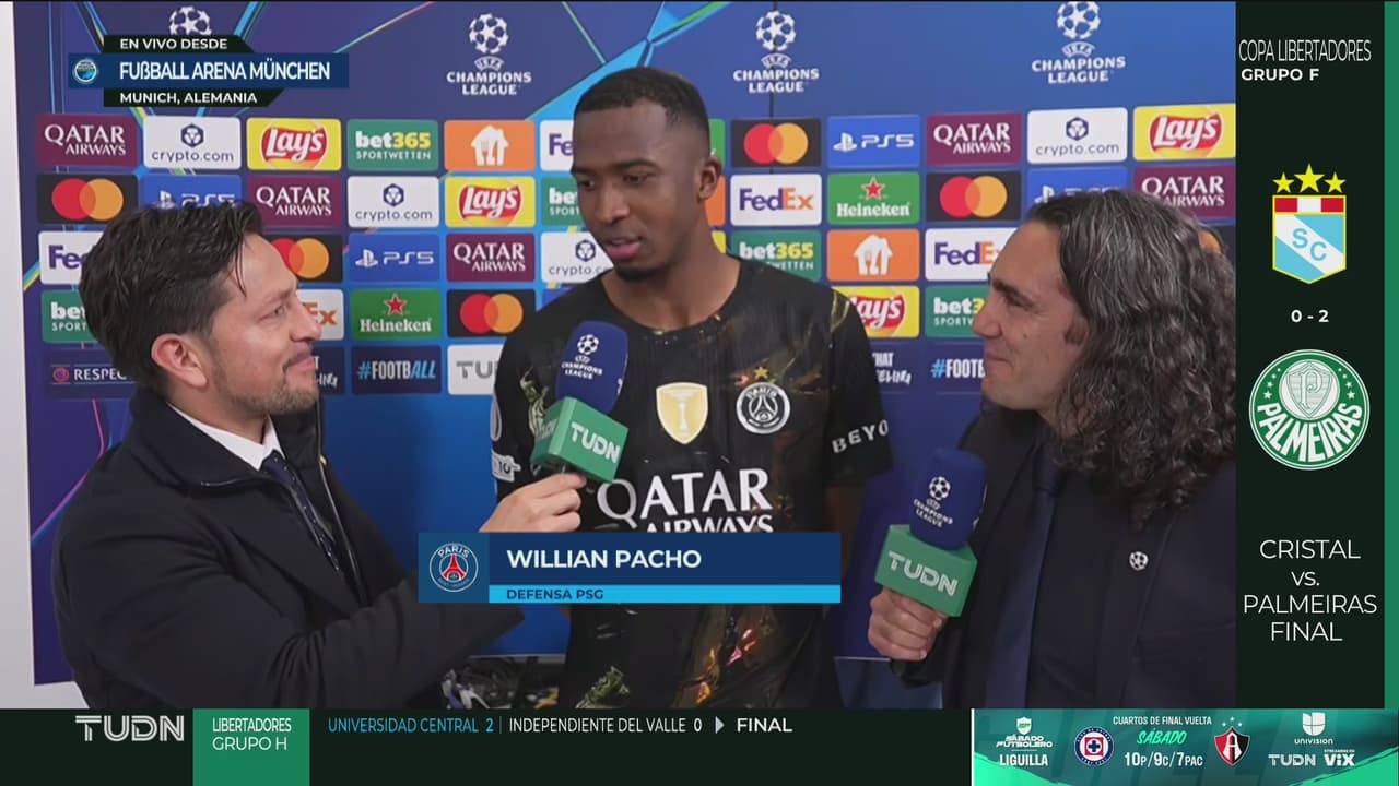 William Pacho y el PSG buscarán el bicampeonato en Champions League