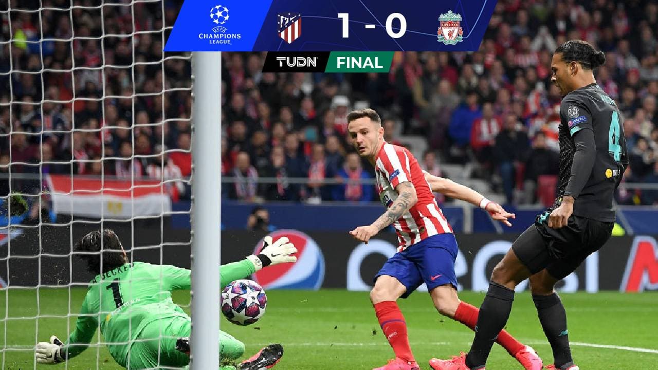 Con gol de Saúl, el Atlético da la sorpresa y derrota al Liverpool
