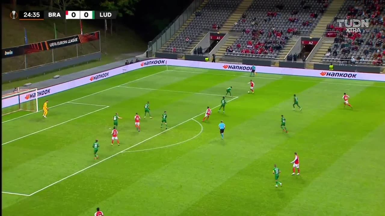 ¡GOL!  anota para Sporting Braga. Al Musrati