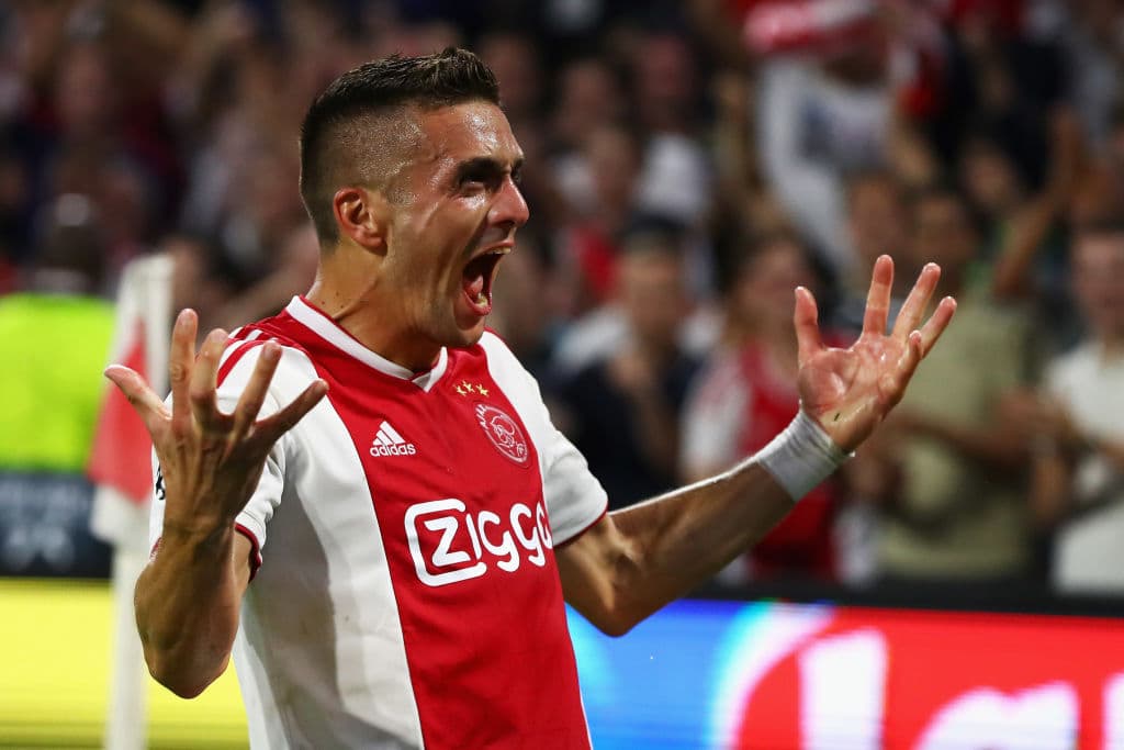 Dusan Tadic, la gran figura del partido, puso el 3-1 al minuto 43 del primer tiempo para darle la tranquilidad al Ajax.