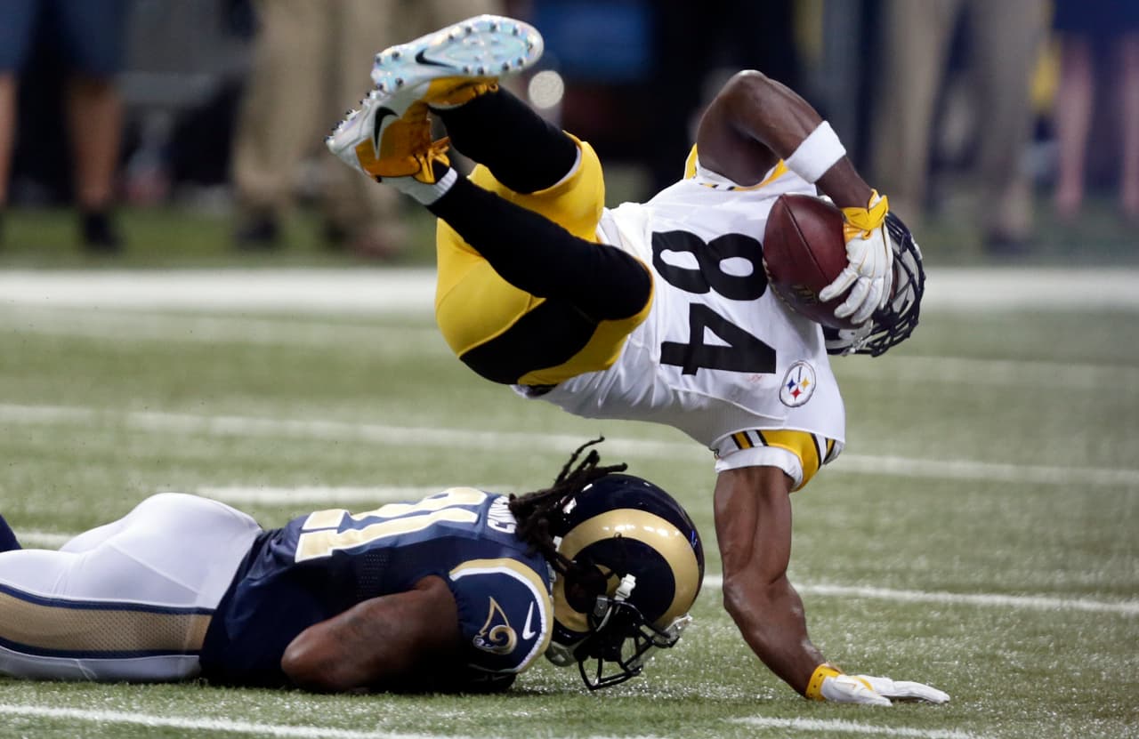 Las imágenes del agridulce triunfo de los Pittsburgh Steelers por 12-6 ante los St. Louis Rams donde perdieron por lesión a su quarterback, Ben Roethlisberger.