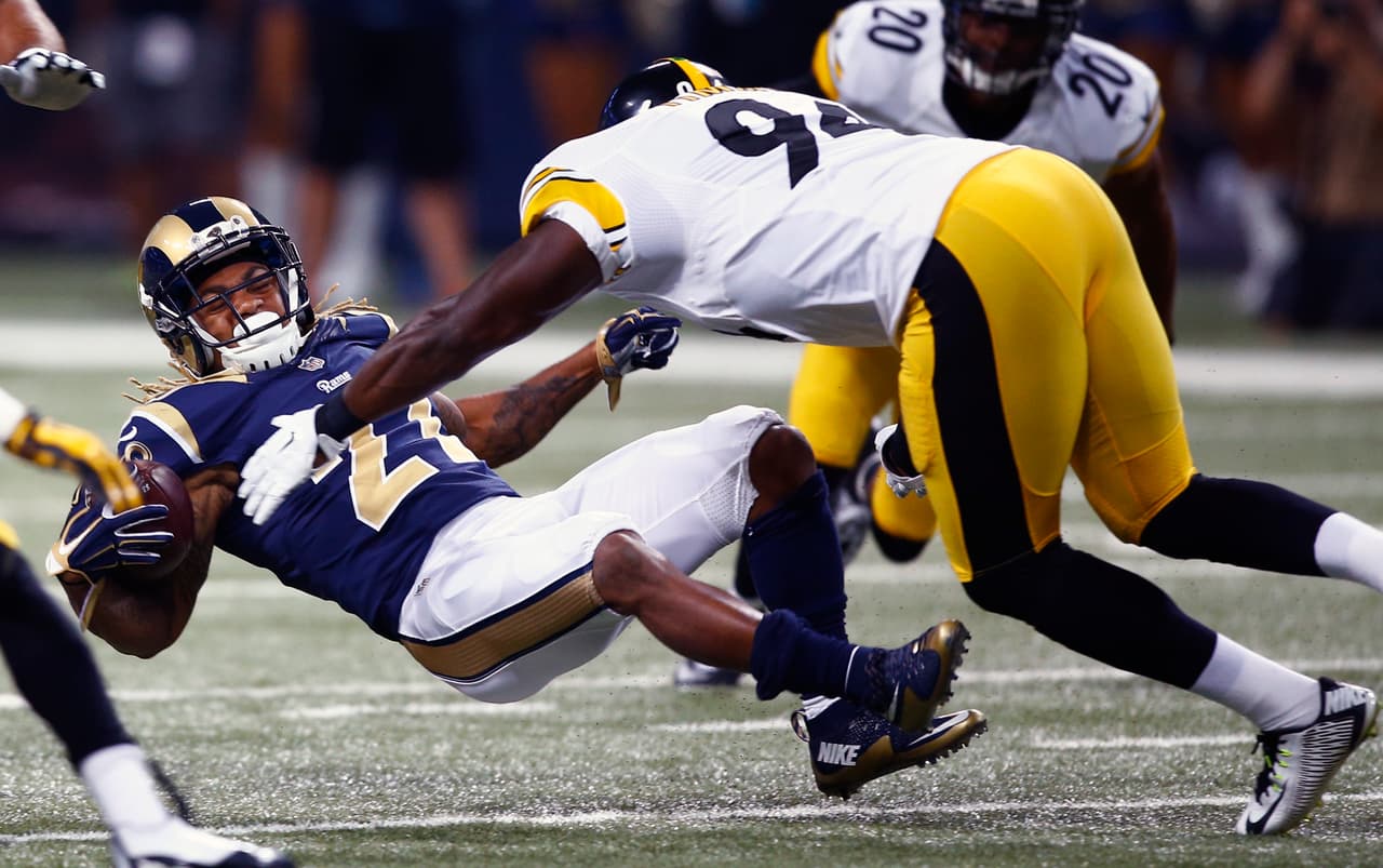 Las imágenes del agridulce triunfo de los Pittsburgh Steelers por 12-6 ante los St. Louis Rams donde perdieron por lesión a su quarterback, Ben Roethlisberger.