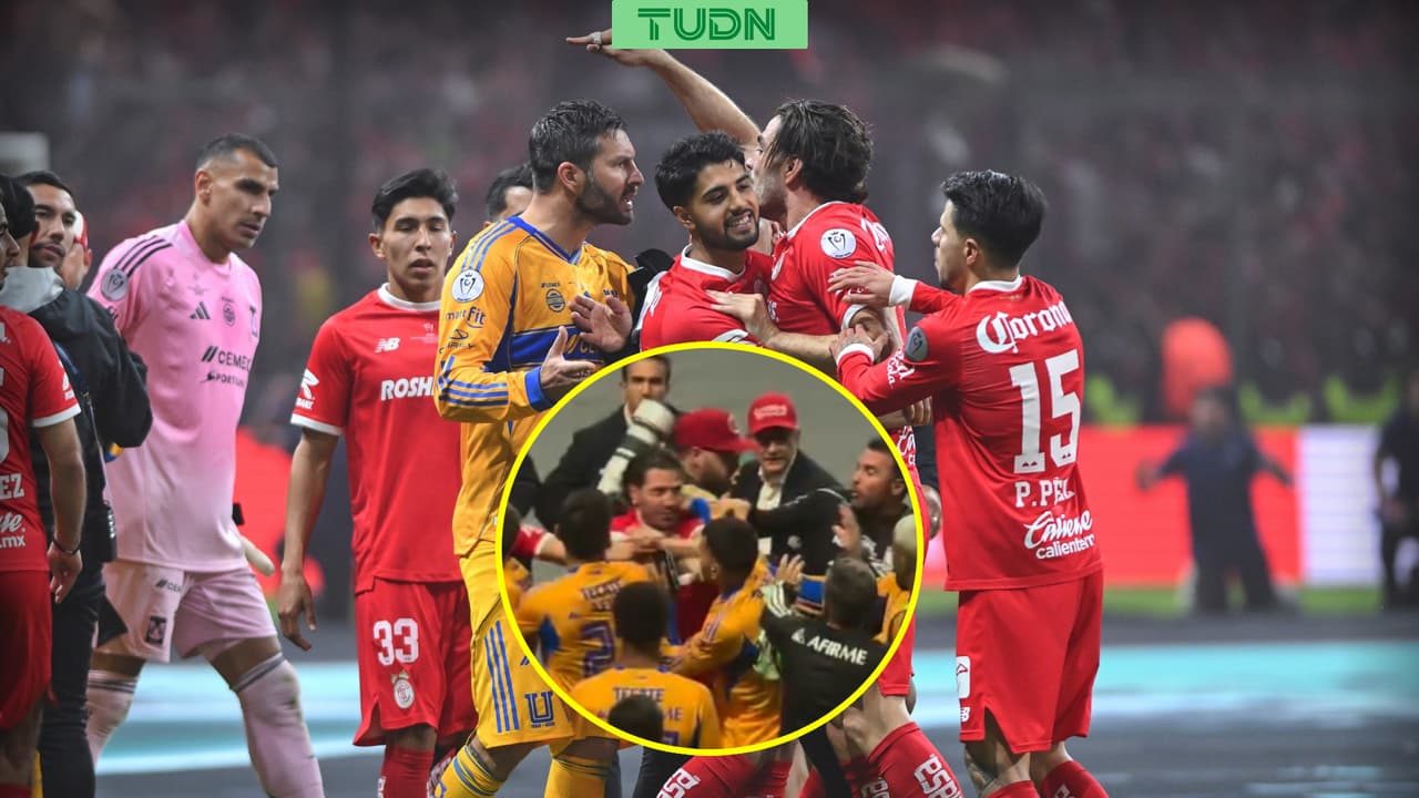 Toluca vs. Tigres: Agresión de Ángel Correa a Pollo Briseño con golpe en la cara