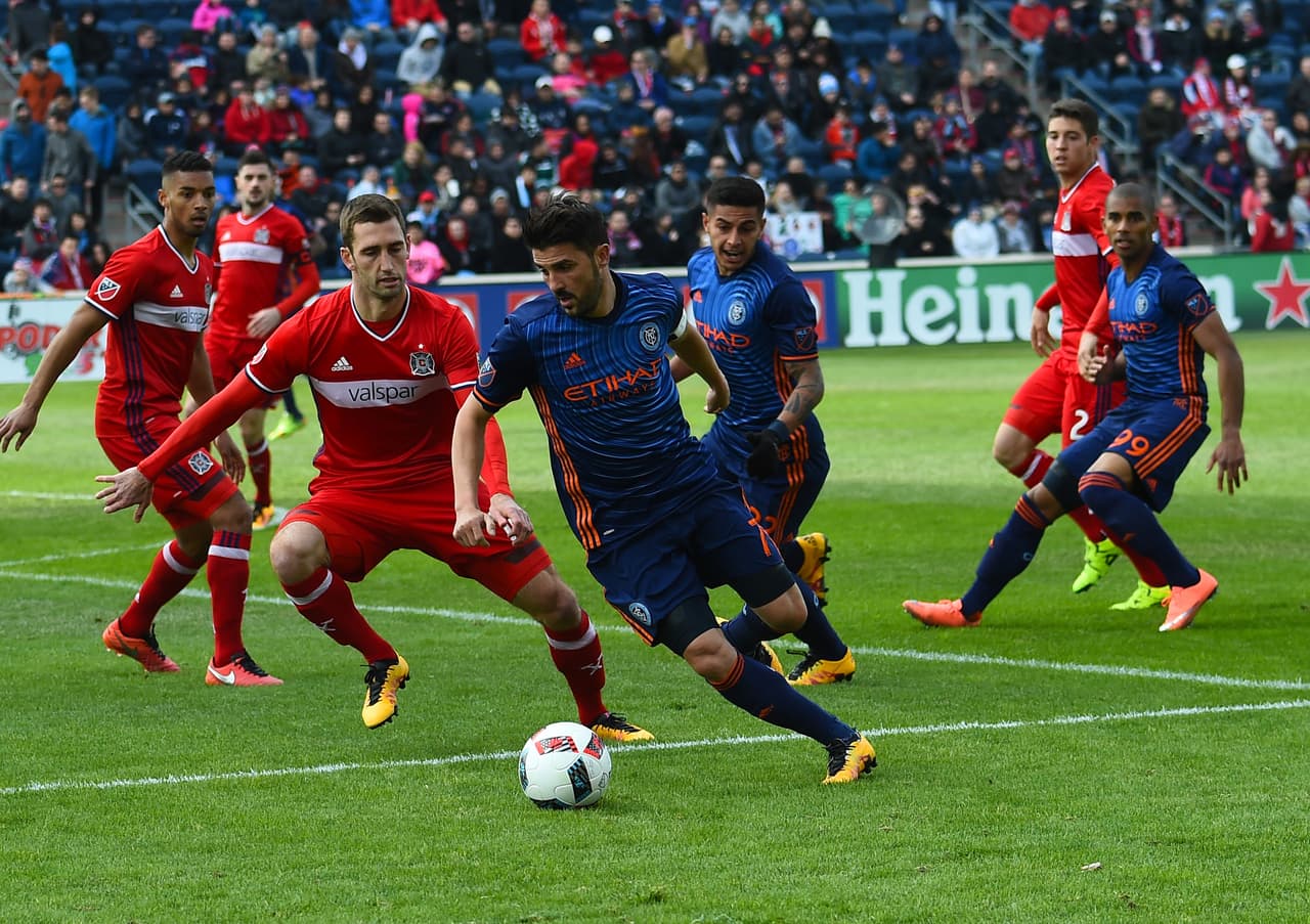 David Villa no pudo marcar, pero la buena noticia para New York City FC es que pudieron anotar cuatro goles y derrotar a Chicago Fire.