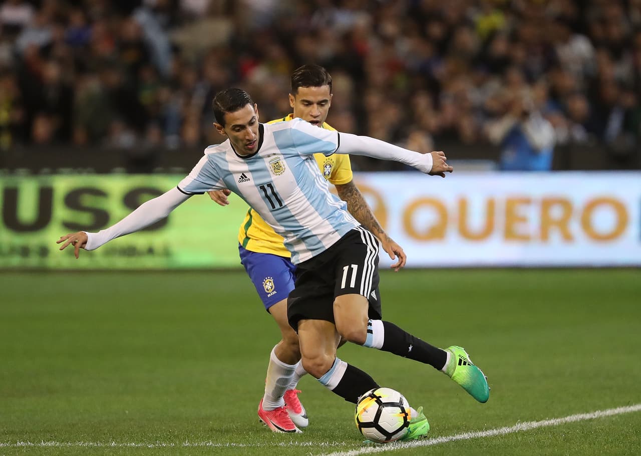 Di María fue uno de los jugadores de ataque en el primer once de Sampaoli, llevando la mayor cantidad de peligro por las bandas.