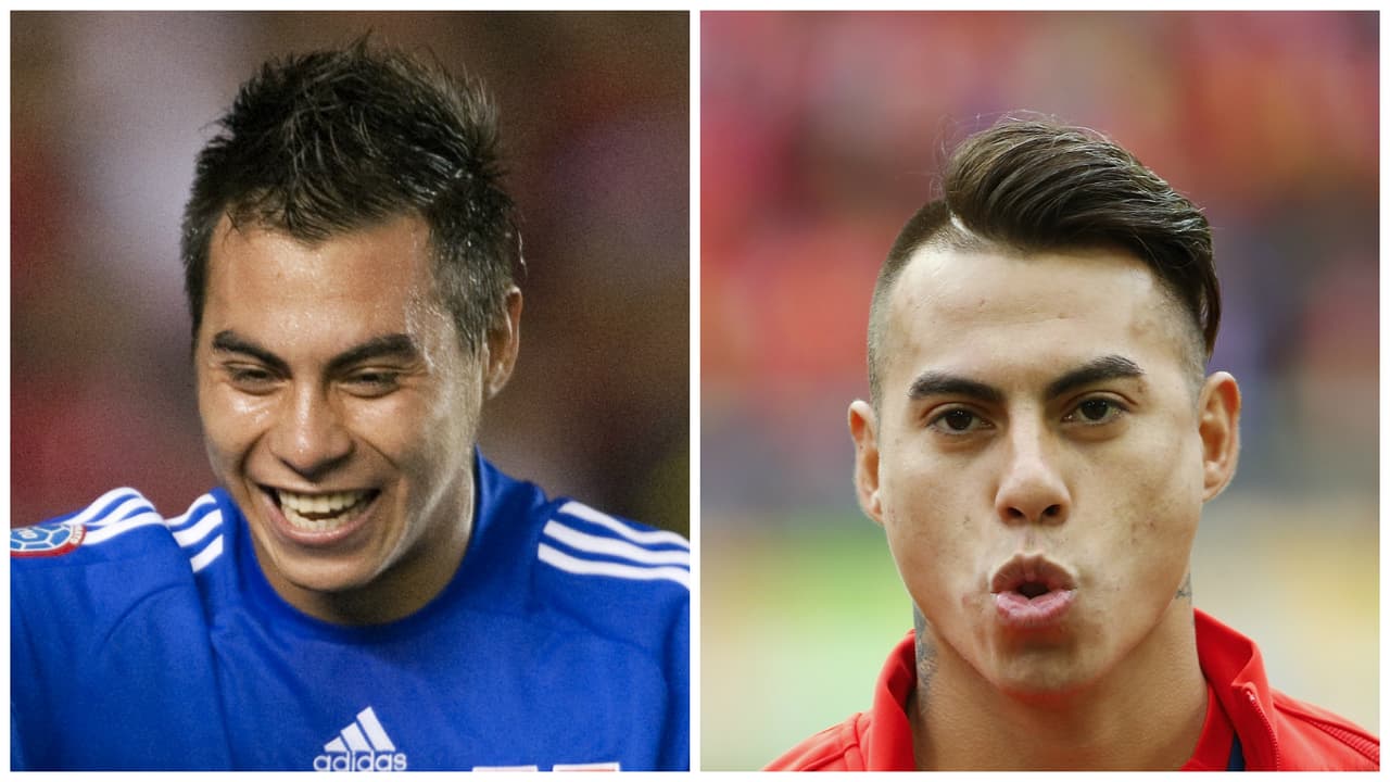 El 'Edu' Vargas desde sus inicios con la Universidad de Chile gustaba de saltar al campo al último grito de la moda.