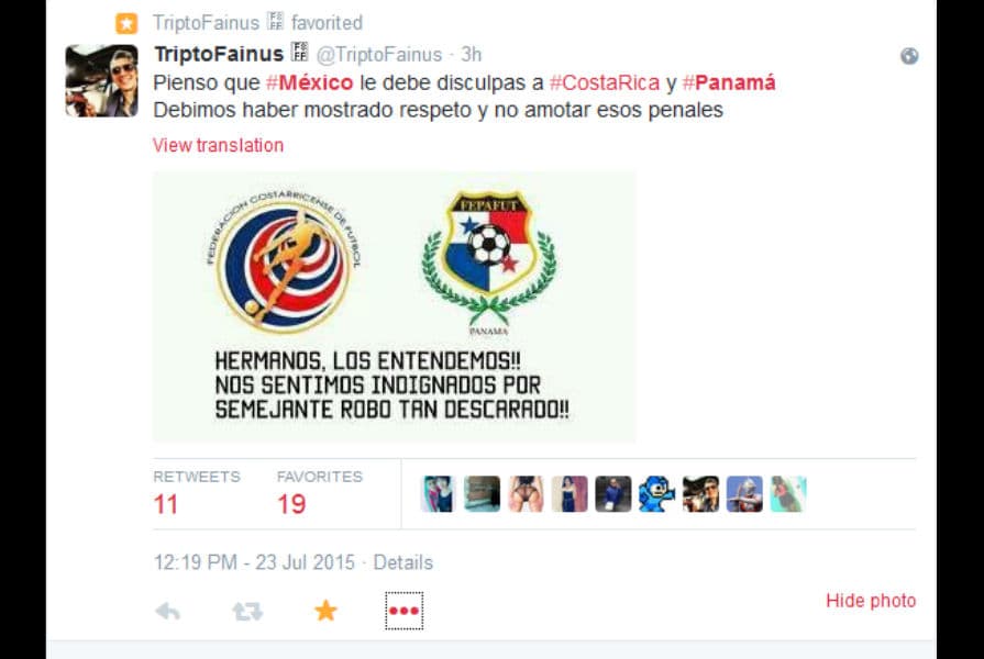 Reacciones en Twitter México vs. Panamá