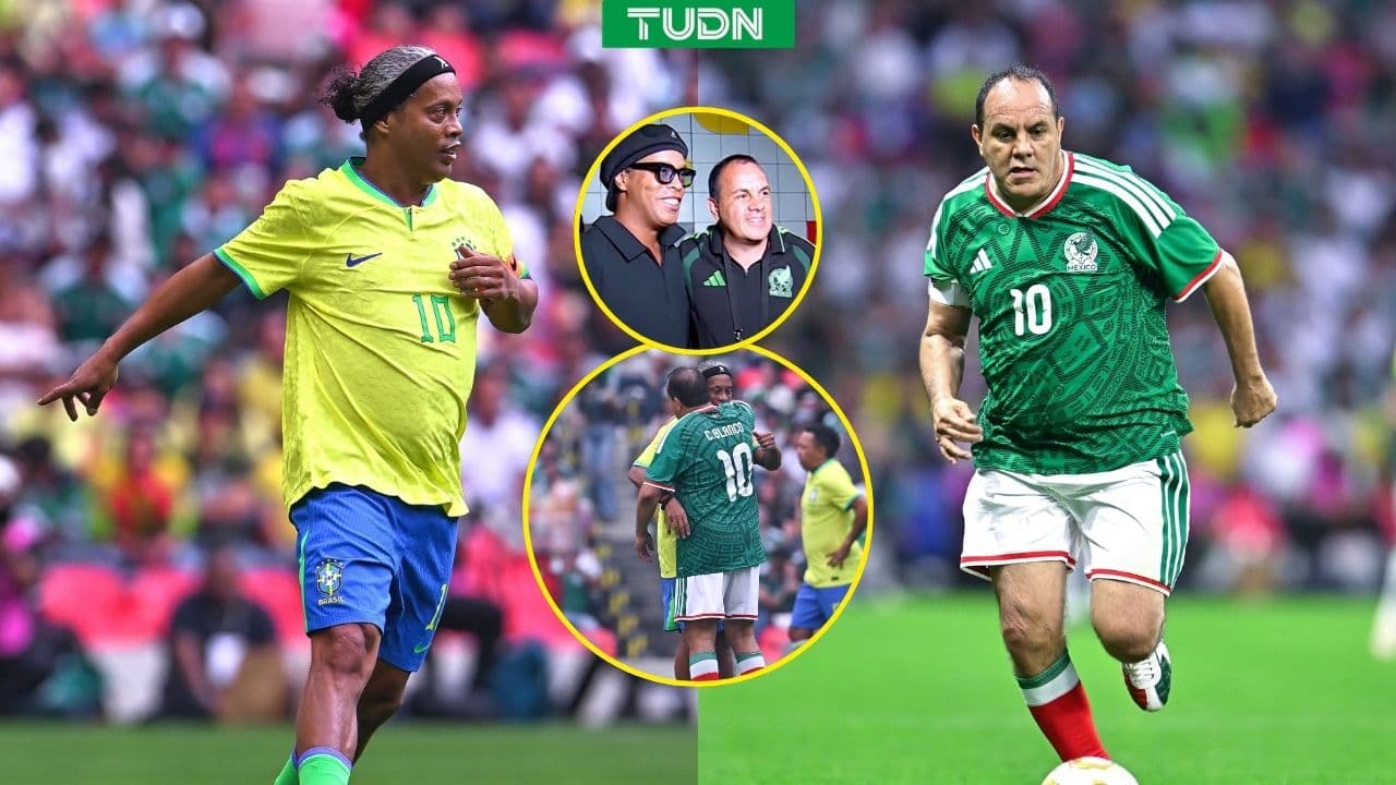 Así fue el show de Ronaldinho y Cuauhtémoc Blanco en el México vs. Brasil de leyendas