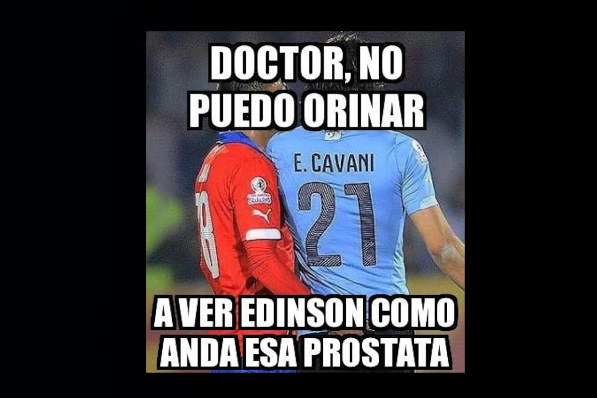 Mira los mejores memes del 'dedazo' de Gonzalo Jara a Edinson Cavani en el partido Chile-Uruguay en cuartos de final de la Copa América 2015 (Twitter).