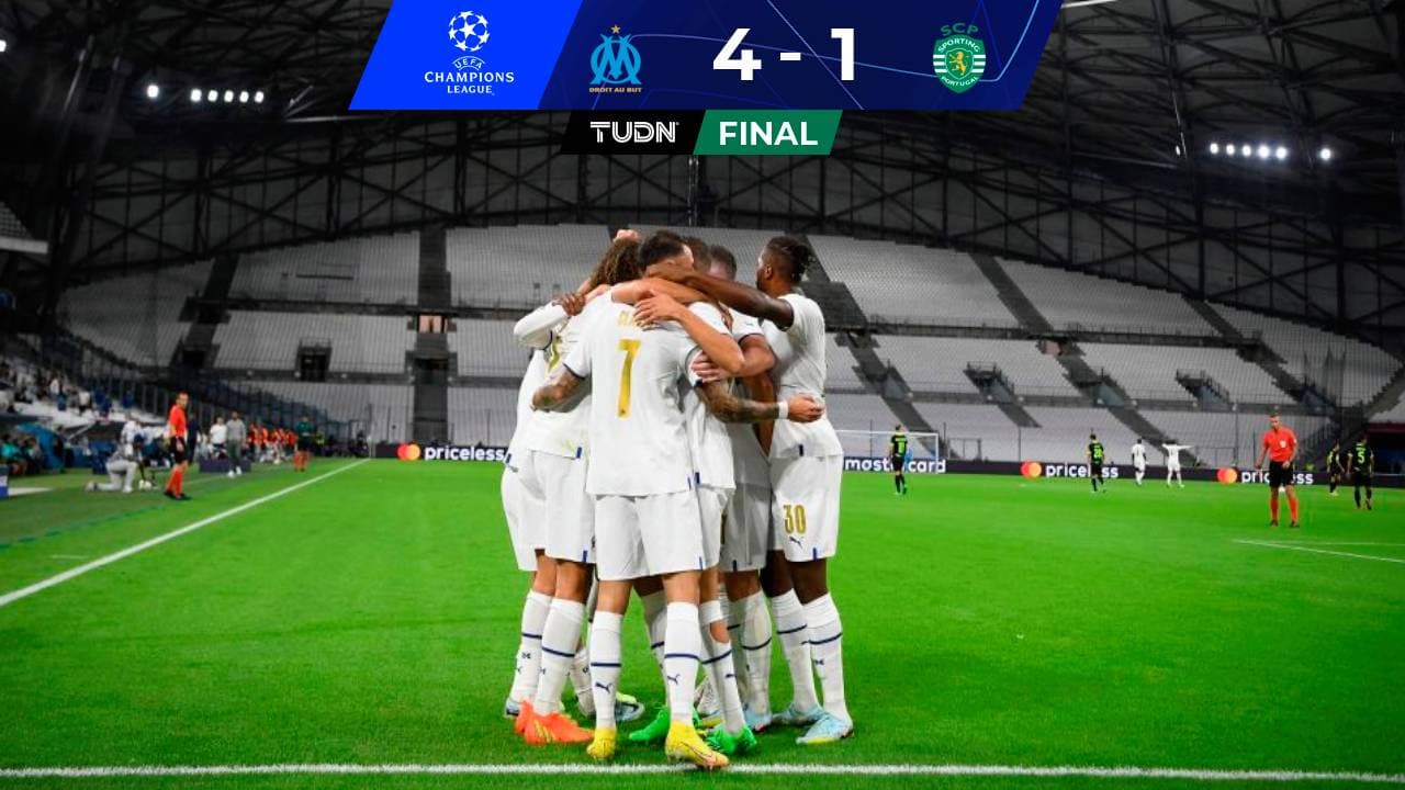 Marsella goleo a Sporting Lisboa y revive en Champions League