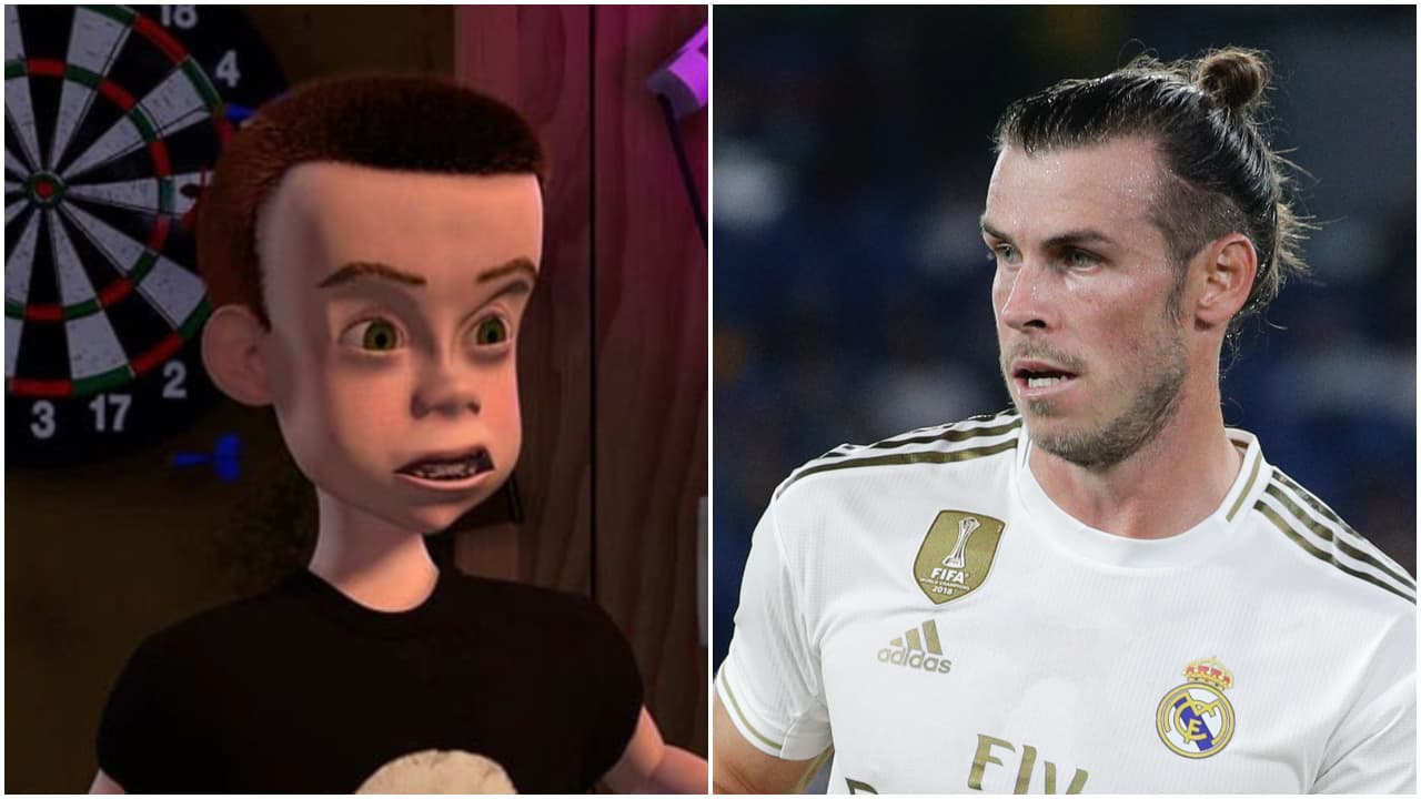 <b>Gareth Bale y Sid Philips</b>
<br>El futbolista galés del Real Madrid, tieene algunos rasgos físicos similares a los de Sid, personaje de la película Toy Story.