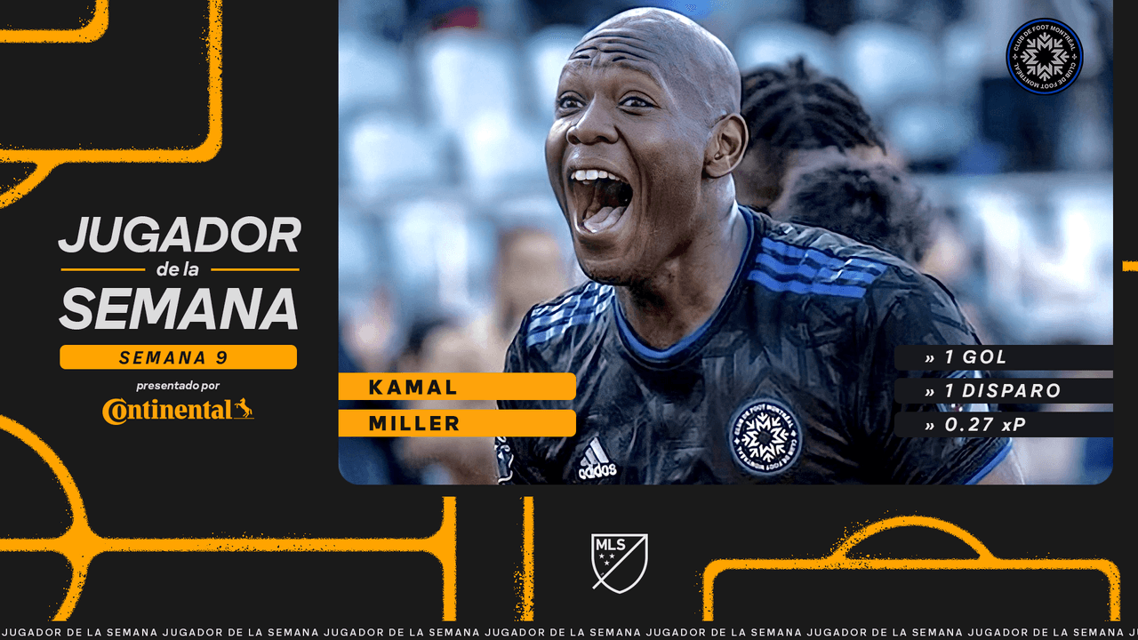 El defensor de CF Montréal Kamal Miller, Jugador de Semana 9 en MLS