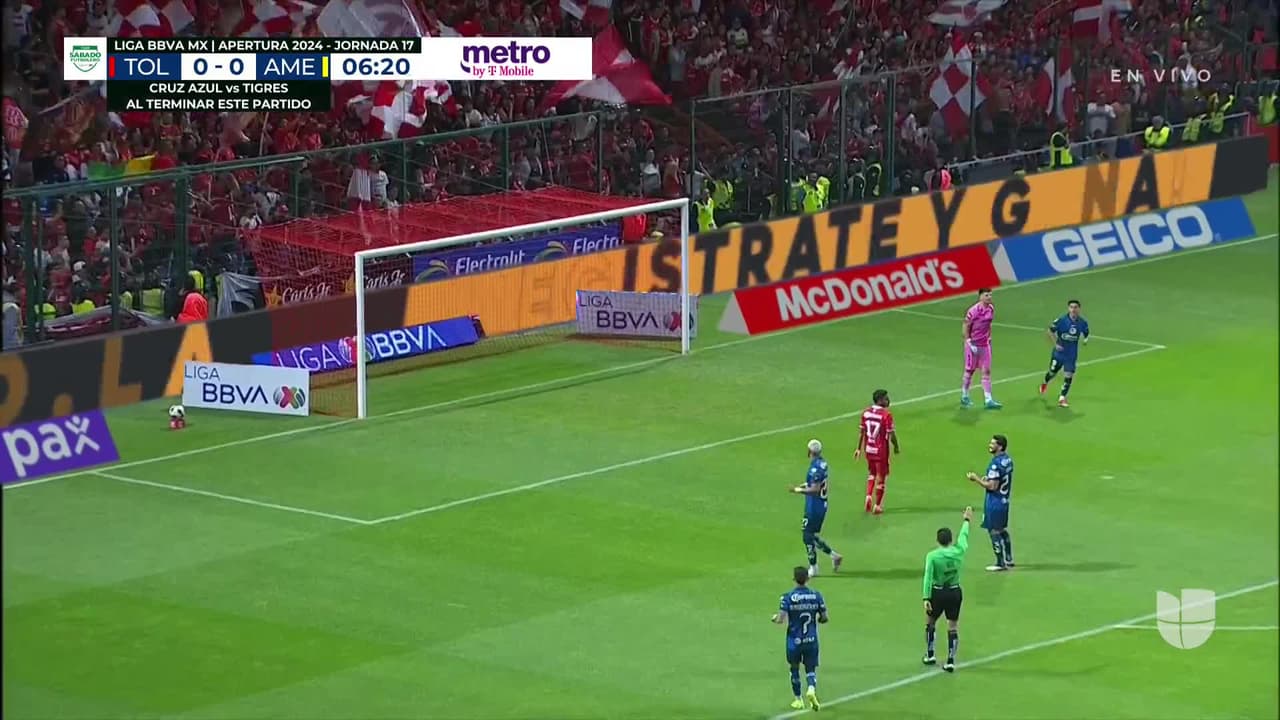 ¡TIRO ATAJADO! disparo por Rodrigo Aguirre.