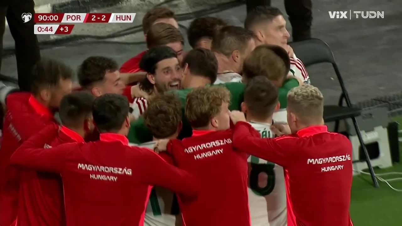 ¡Hungría le quita a Portugal el boleto al Mundial 2026 con gol sobre la hora!