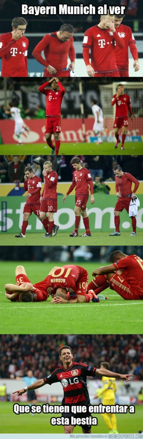 Memes del Chicharito ante Bayern Munich