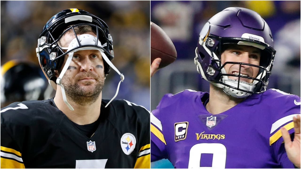 Ben Roethlisberger (Pittsburgh) y Kirk Cousins (Minnesota), los líderes de Steelers y Vikings que están en riesgo de quedar fuera.