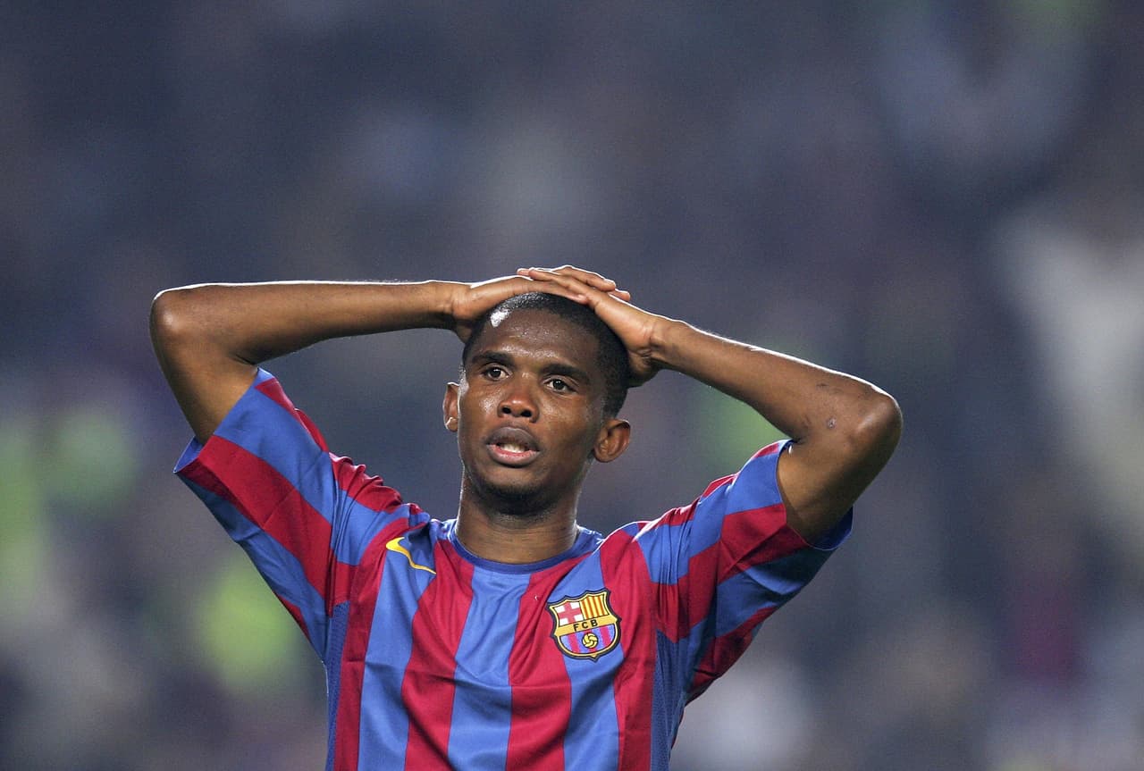 El delantero camerunés Samuel Eto'o tuvo muchas temporadas de éxito con el FC Barcelona.
