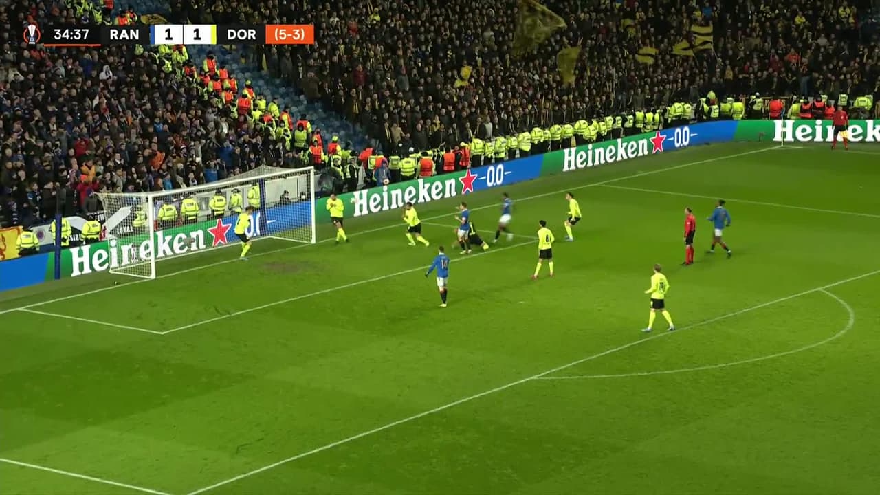 ¡TIRO ATAJADO! disparo por Scott Arfield.