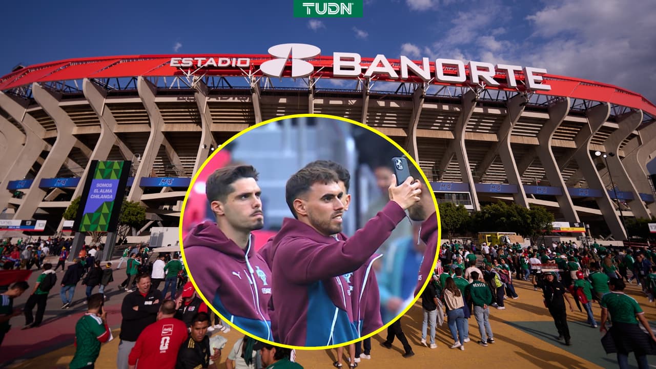 Jugadores de Portugal reaccionan a las instalaciones del Estadio Azteca