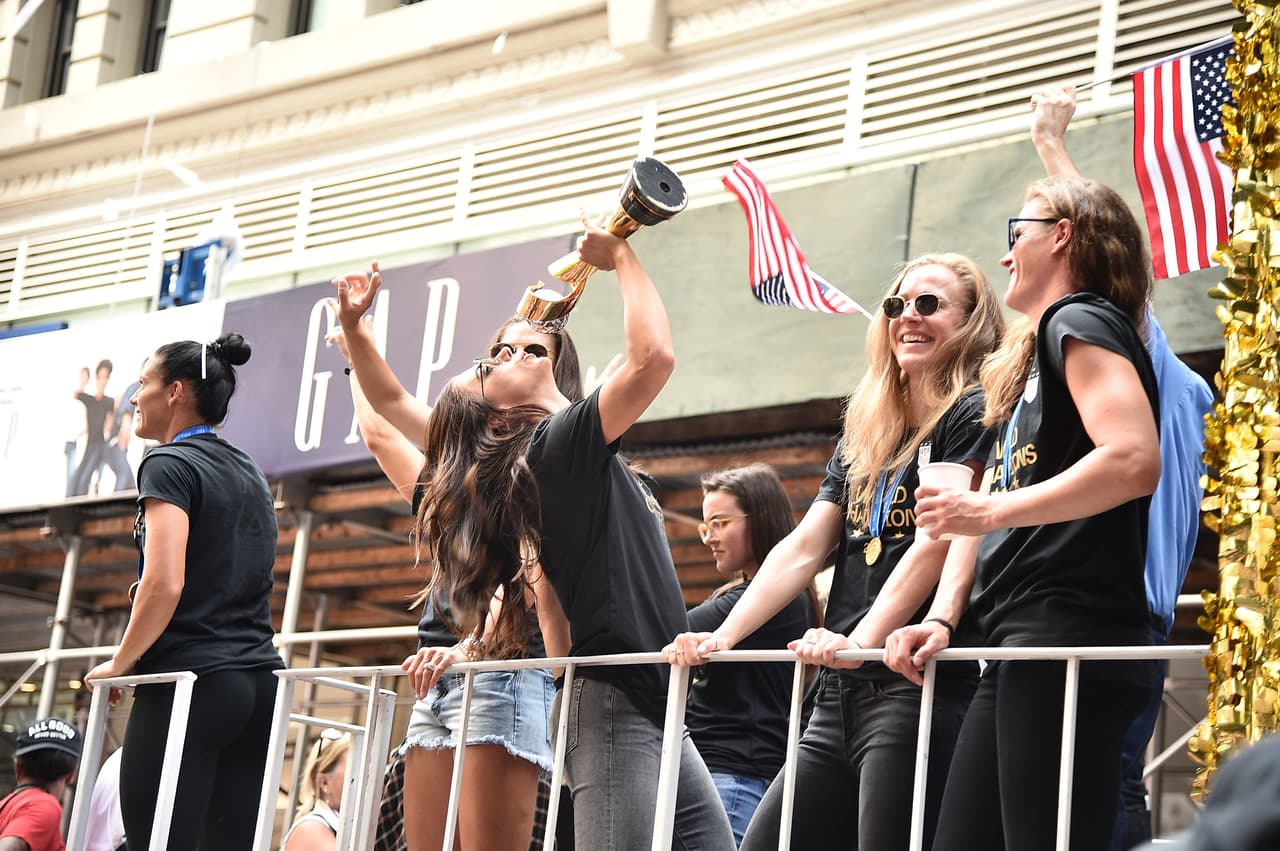 Desfile en honor de la selección fememina de EEUU
