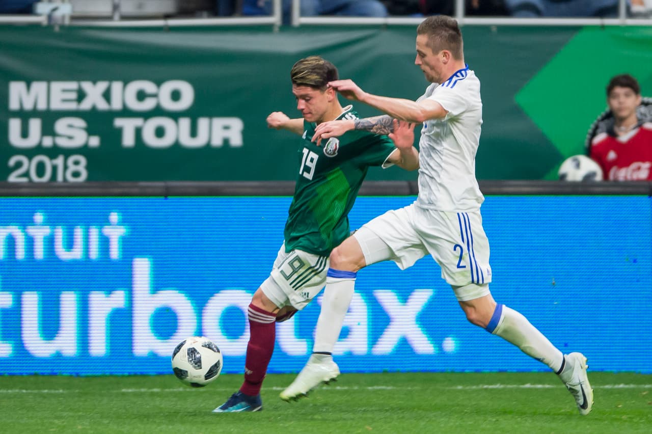 Action Photo during the match Mexico vs Bosnia - Herzegovina Corresponding friendly match against Bosnia and Herzegovina at Alamodome Stadium. Foto de accion durante el partido Mexico vs Bosnia - Herzegovina Partido amistoso, en el Estadio Alamodome, en la foto: Jonathan Gonzalez de Mexico 31/01/2018/MEXSPORT/Cristian de Marchena.