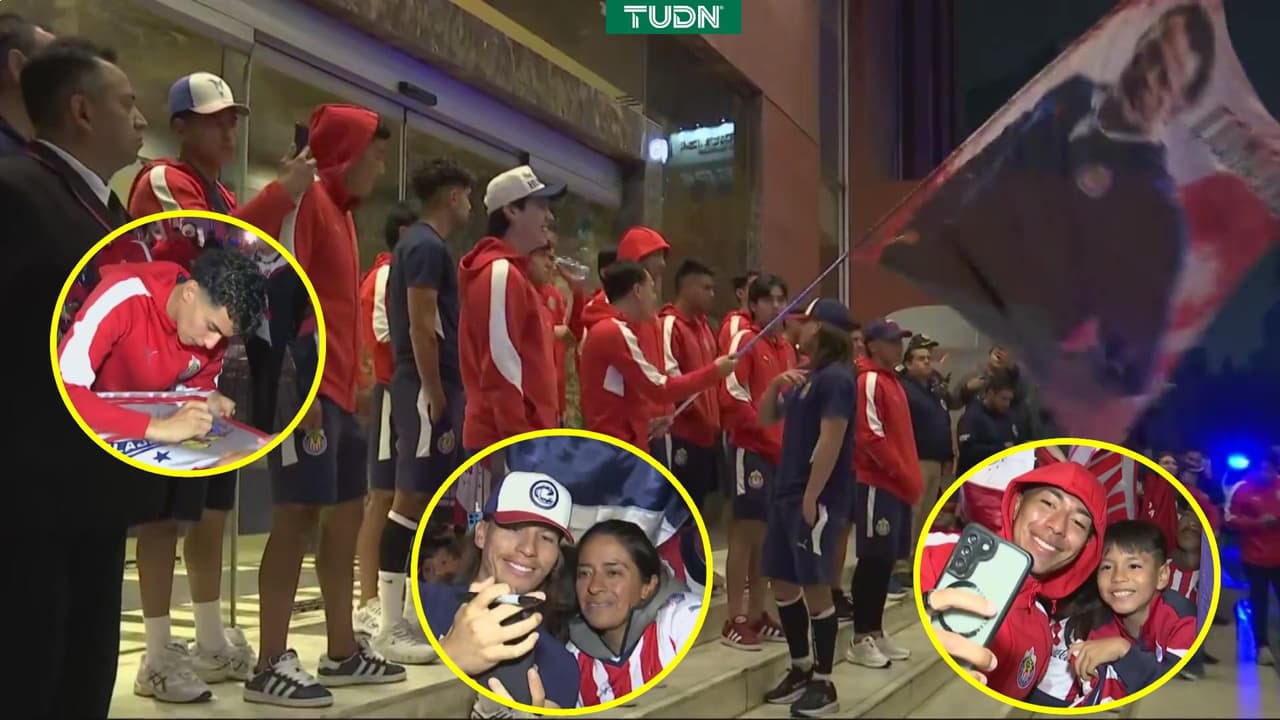 Chivas recibe a su afición en el hotel previo a la semifinal de ida ante Cruz Azul