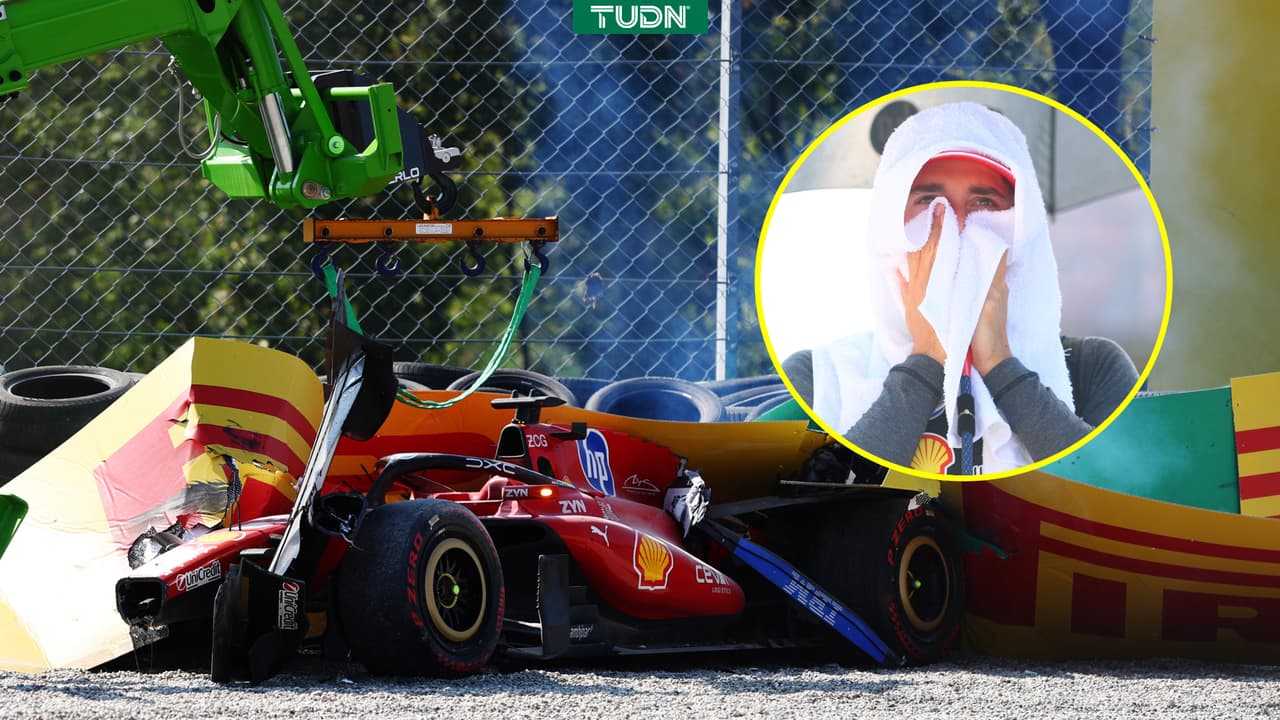Leclerc sufre fuerte choque en el Gran Premio de Italia de Fórmula 1