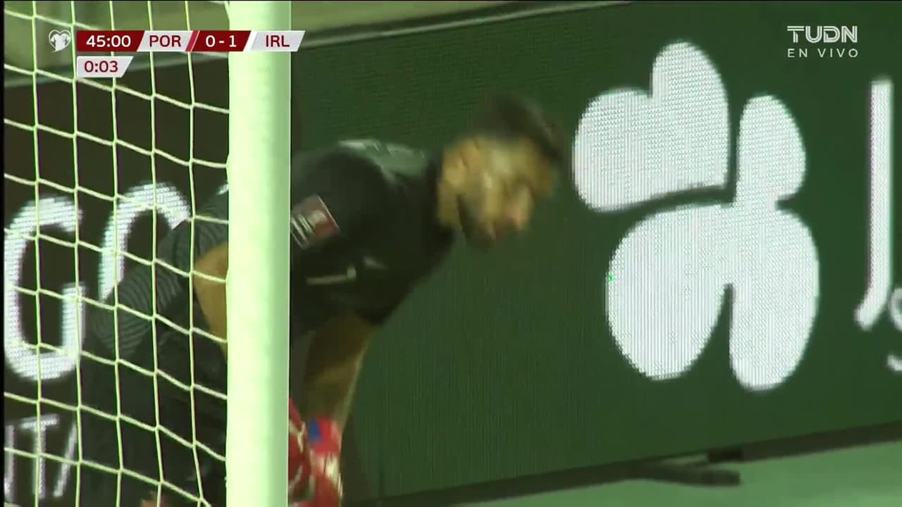 ¡GOL!  anota para Irlanda. John Egan