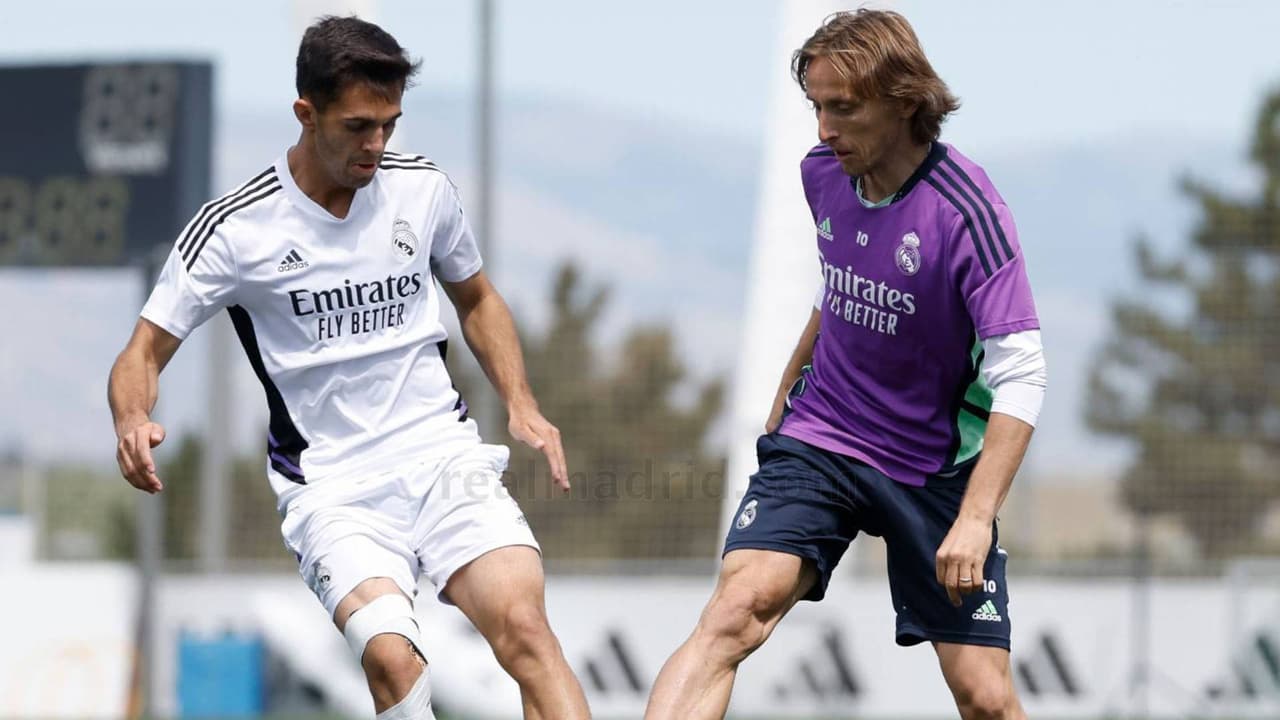 Luka Modric reaparece en el entrenamiento de cara a la Copa del Rey y Champions