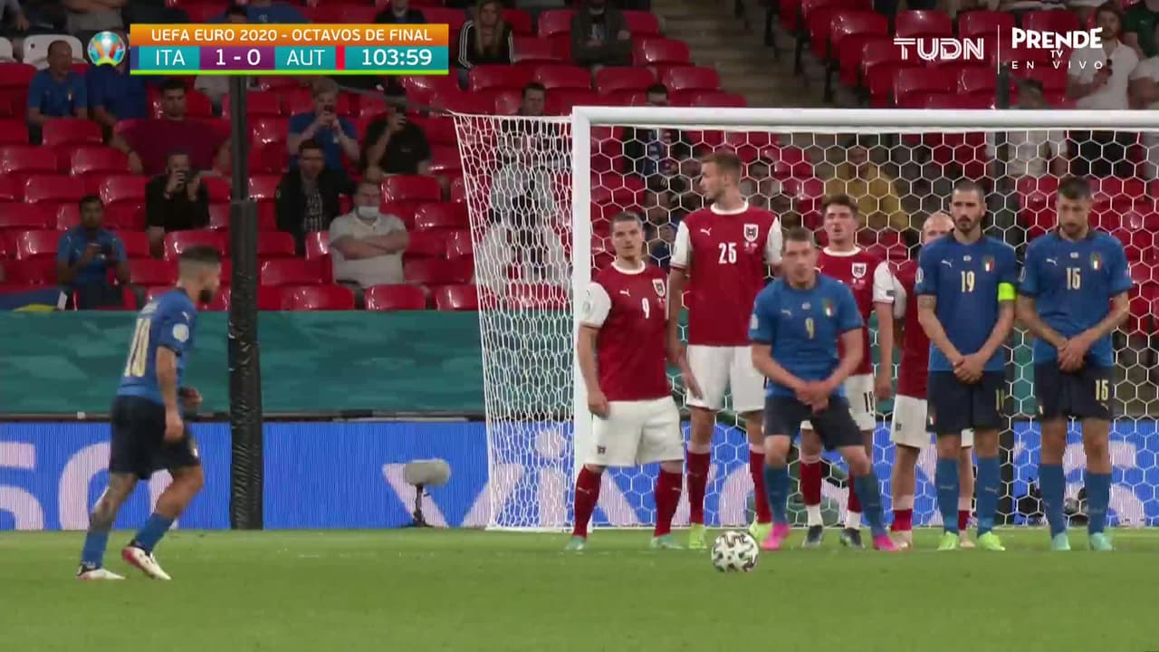 ¡TIRO ATAJADO! disparo por Lorenzo Insigne.