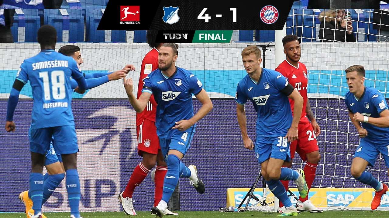 Bayern Munich recibe sorpresiva goleada del Hoffenheim