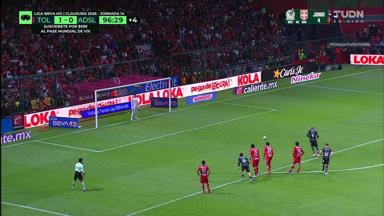 ¡GOL!  anota para Atlético San Luis. João Pedro