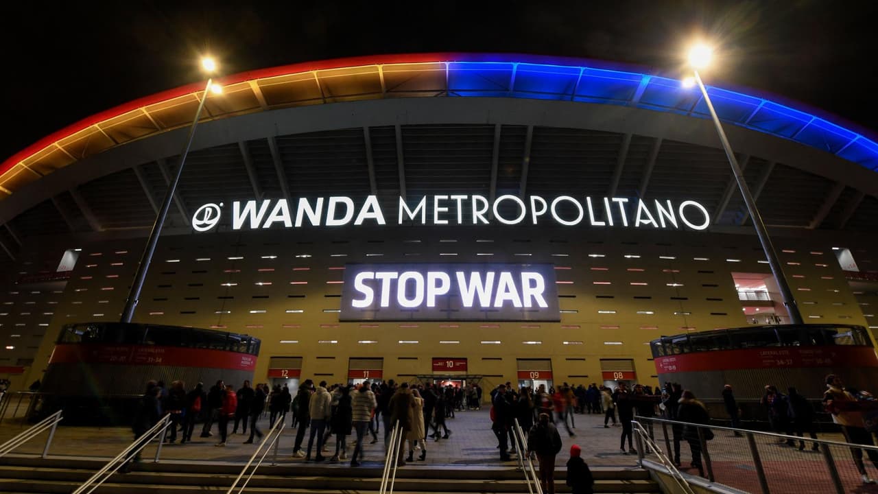 El Wanda se ilumina con colores de Ucrania y dice no a la guerra