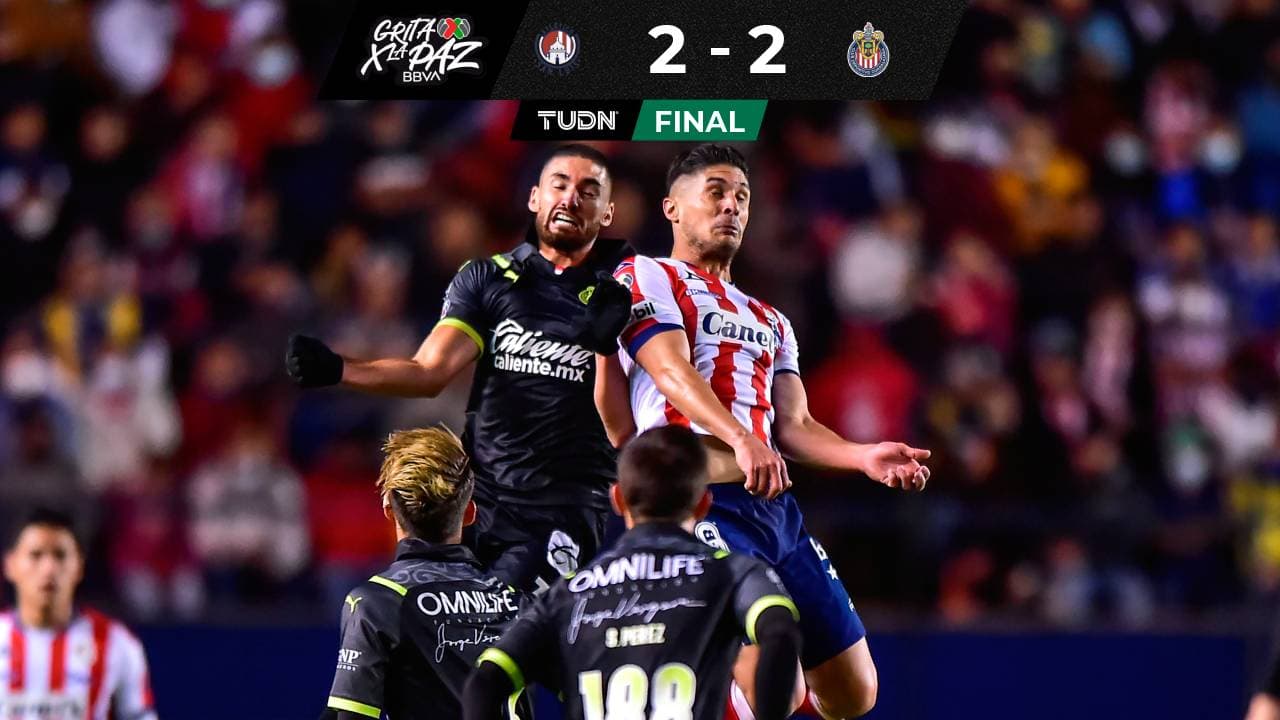 Chivas rescata un punto tras ir perdiendo por 2 goles en San Luis