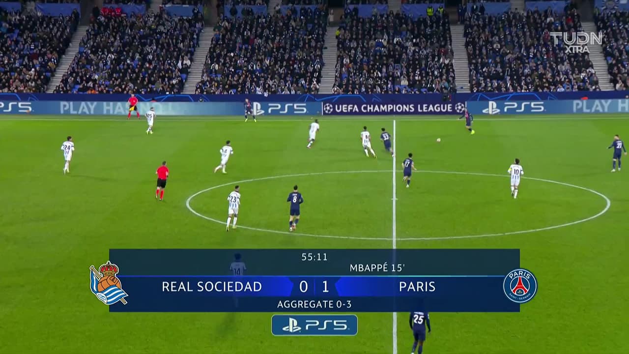 ¡GOL!  anota para Paris Saint-Germain. Kylian Mbappé