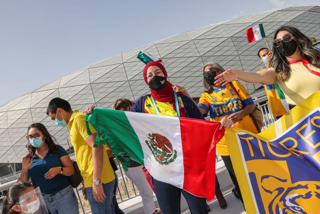 Los aficionados llegaron al Education City Stadium para alentar a los Tigres de la UANL, el flamante representante de la Concacaf.