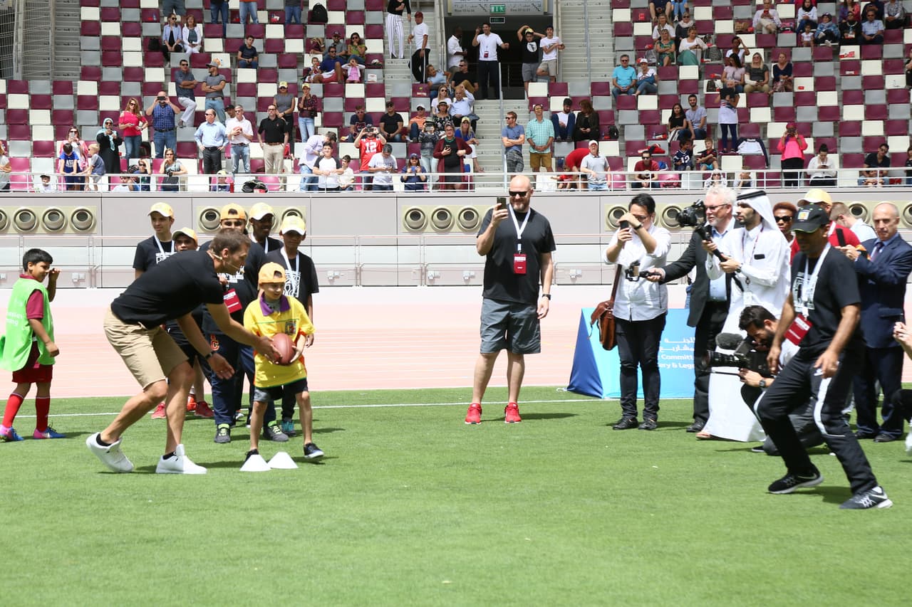 Los más pequeños fueron parte de este encuentro con la gran estrella del deporte.