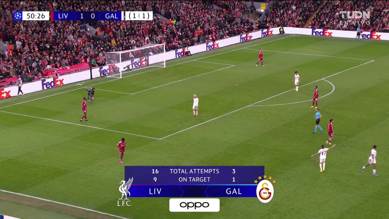 ¡GOL!  anota para Liverpool. Hugo Ekitiké